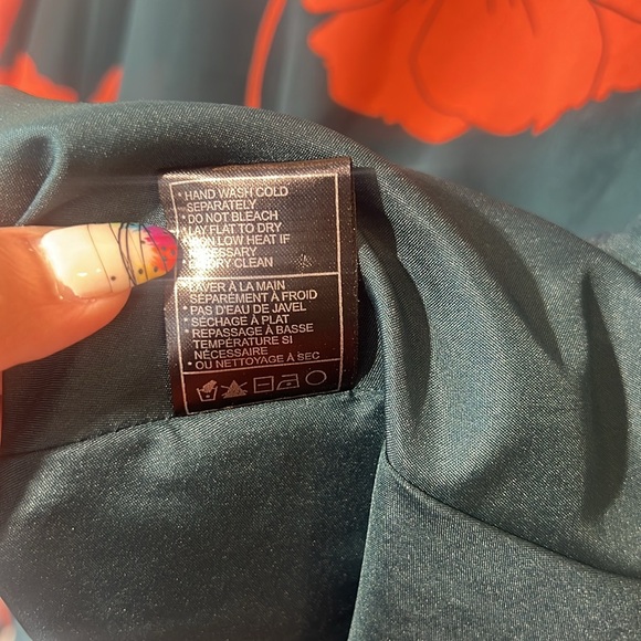 Cupcakes &‎ Cashmere Sybella Shift Dress Women XS sheer long sleeve floral print - Picture 12 of 12